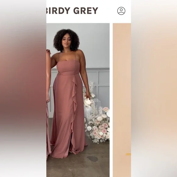Birdy Grey | Dresses | Birdy Grey Chiffon Mulberry Bridesmaids Dress |  Poshmark